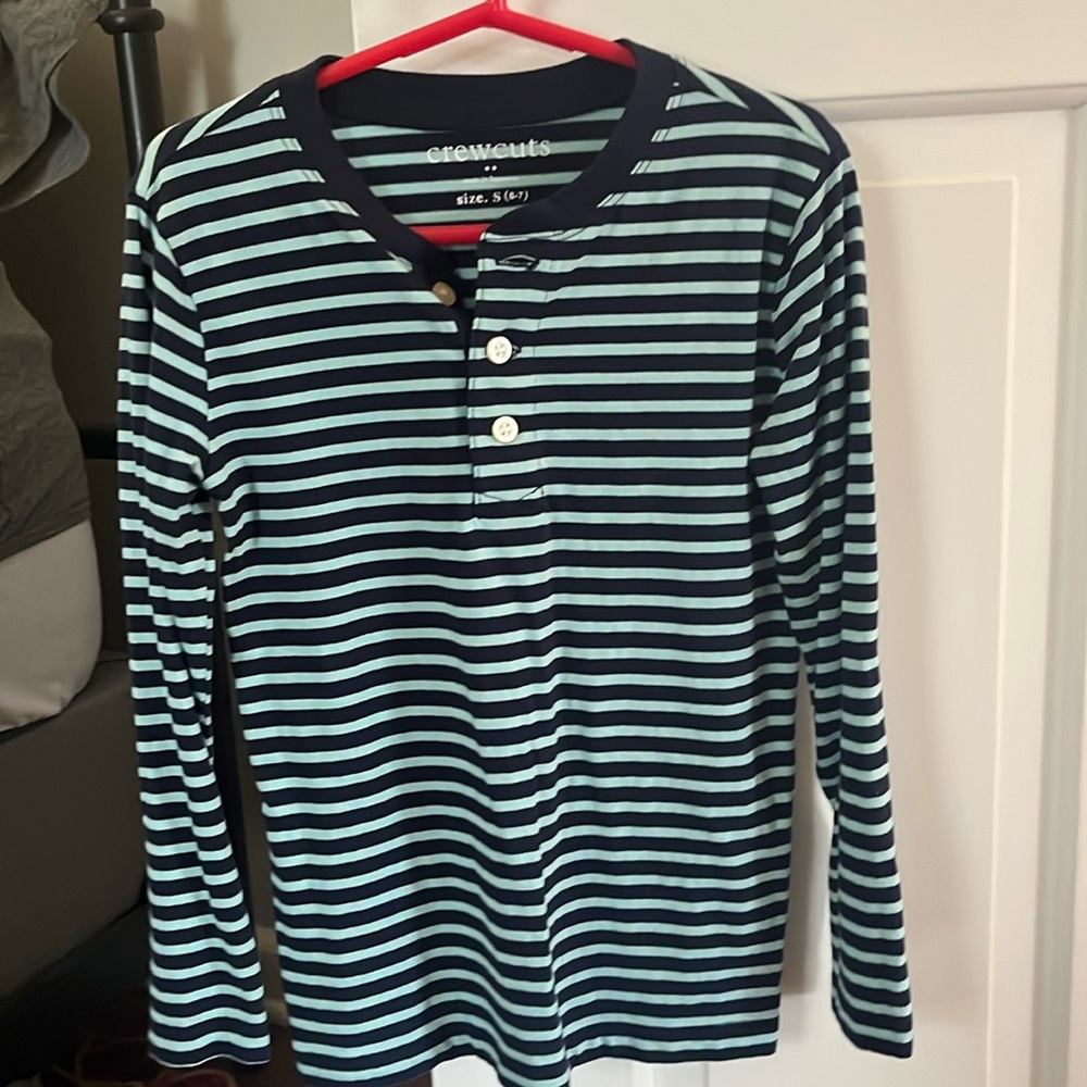 Crewcuts striped long sleeve henley shirt